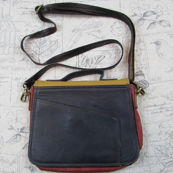 Soruka Leather Crossbody Bag Women Multicolor Adjustable Square and Rounded - Picture 7 of 7